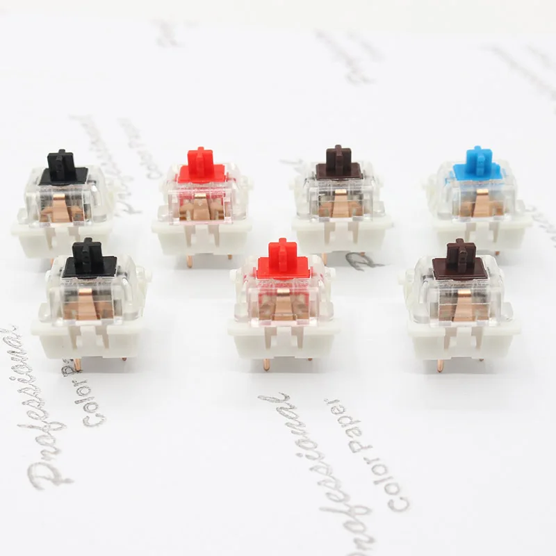 100Pcs Dust-proof Mechanical Keyboard Switch Black Blue Brown Red Shaft