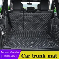 Car Rear Trunk Mat For Jeep Wrangler JL 2018-2022 Waterproof Protective Tool Cargo Liner Tray Floor Pad Interior Accessories