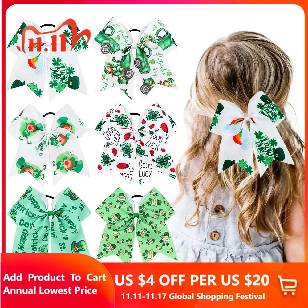

Kids Hairband Party Jewelry Props Children's Clover Cartoon Bow baby accessories Ribbon Hair Bands