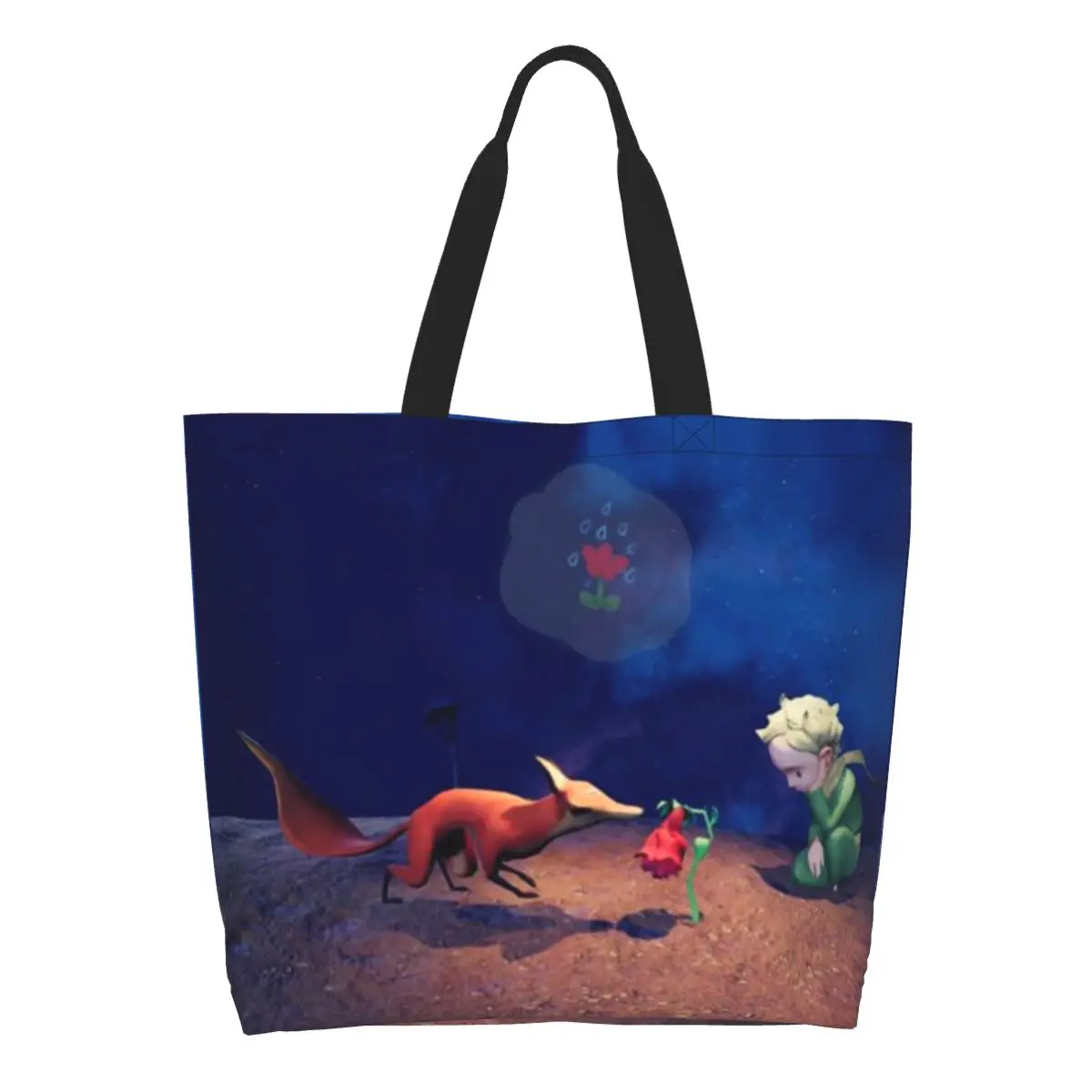 

Fashion Printing The Little Prince Shopping Tote Bag Durable Canvas Shopper Shoulder Le Petit Prince Handbag