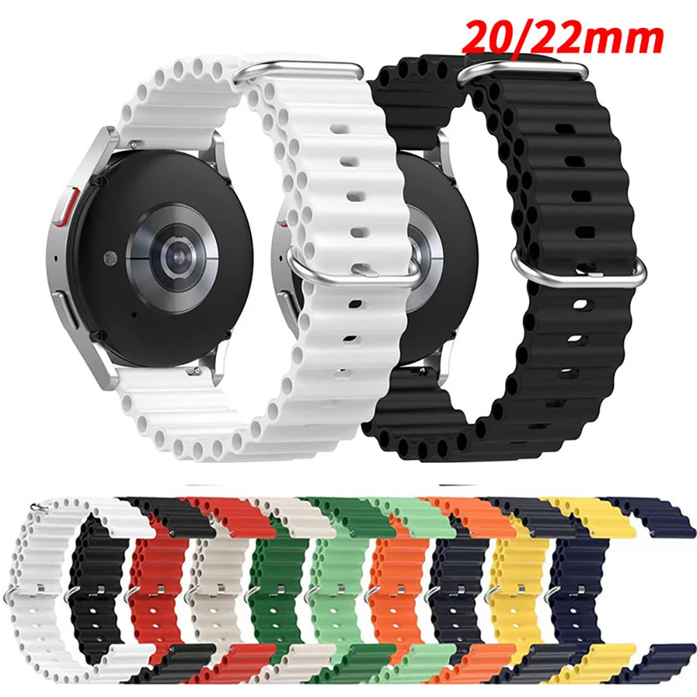 

18 20 22mm Watch Band for Garmin Vivoactive 3 Music Venu 2 SQ Vivoactive 4 4S Forerunner 645 245m 255 Silicone Strap Watchband