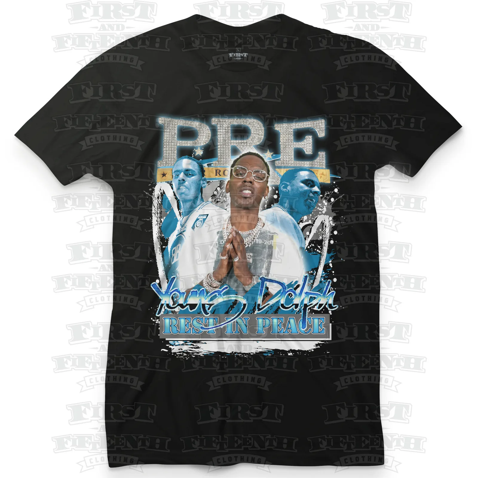 Футболка унисекс RIP Original Artwork 2021 Young Dolph Rest In Peace
