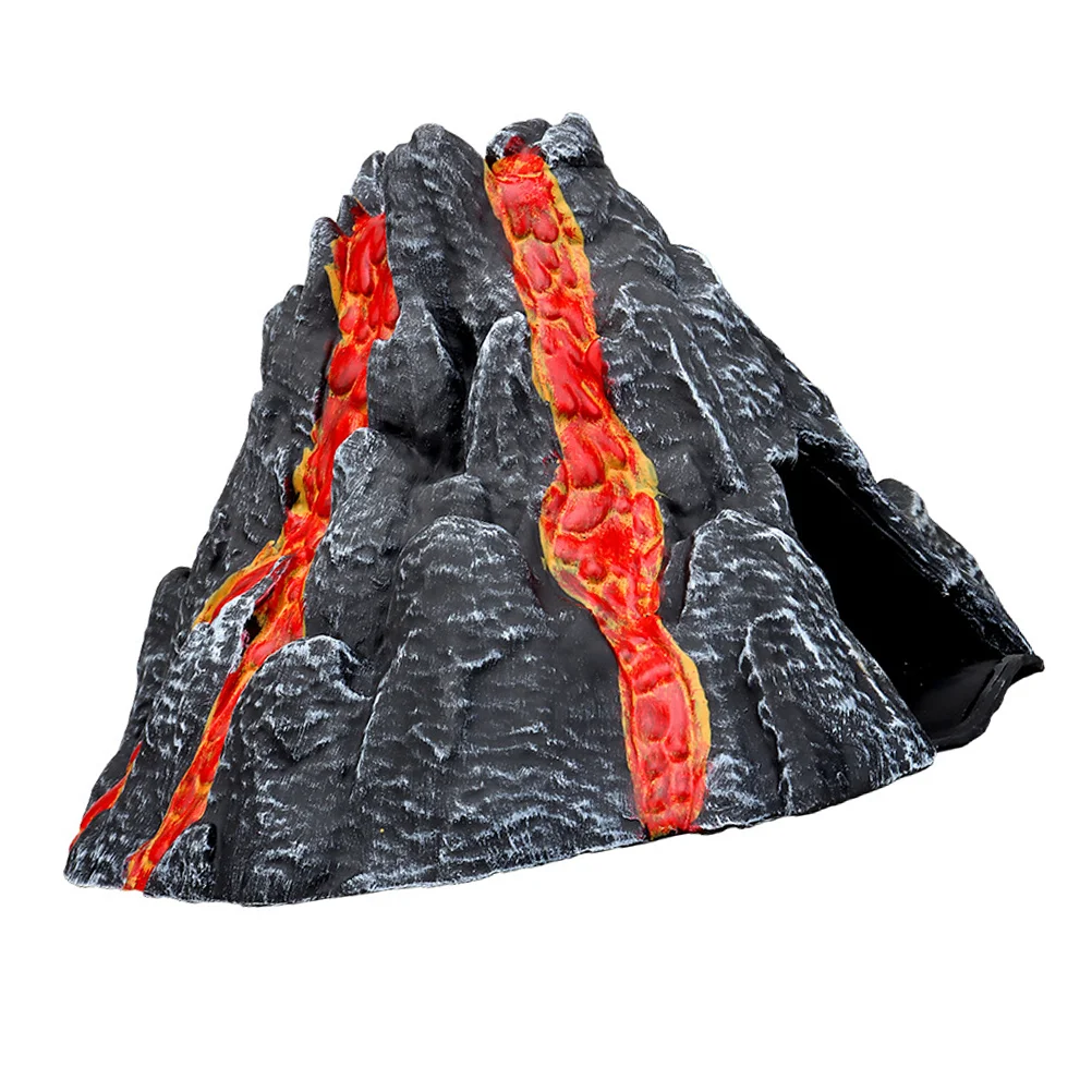 

Fish Tank Decorations Volcano Model Adornment Statue Volcanic Eruption Craft Spray Child