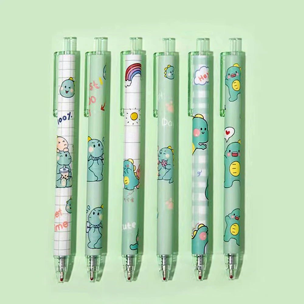

6 Pcs/Set Erasable Neutral Pen Cute Cartoons Game 0.5mm Blue Ink Gel Pens Washable handle School Supplies Kids Stationery