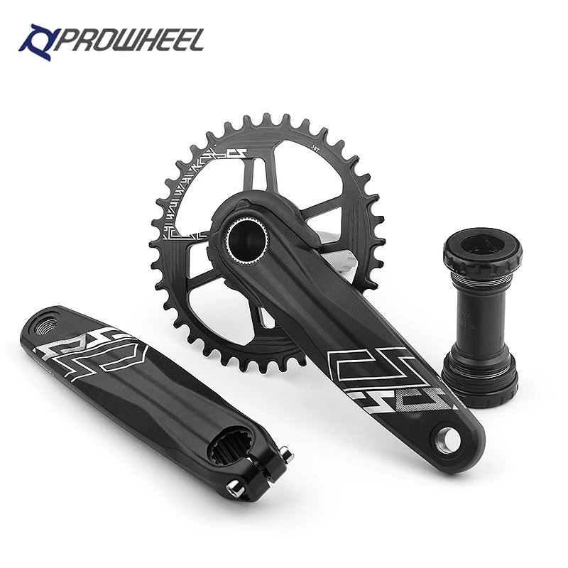 

PROWHEEL Mountain Bike Crankset 170mm Narrow Wide 36T Automatic Winding Link with Bottom Bracket MTB Bicycle Crankset for SRAM