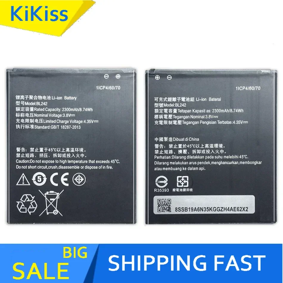 BL 242 BL242 Аккумулятор для мобильного телефона Lenovo K3 K30-W K30-T A6000 A3860 A3580 A3900 A6010 Plus