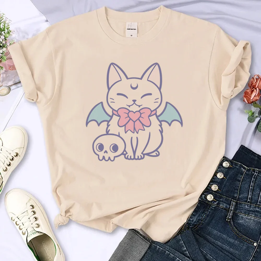 Pastel Goth t shirt women funny comic Y2K Tee girl harajuku clothing