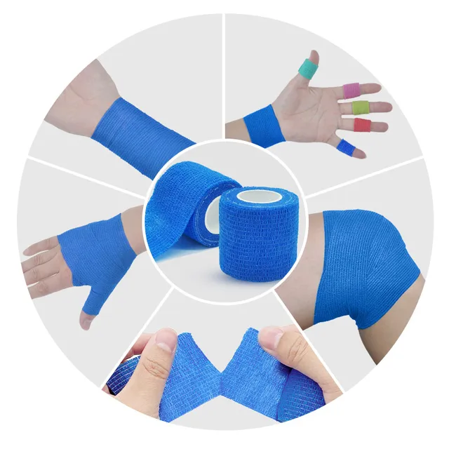8- Colors 2.5/5//7.5/10/15cm*4.8m Gauze Medical Bandage Self-Adhesive Breathable Elastic Bandage Sports Fixing Finger Wrist Leg 5