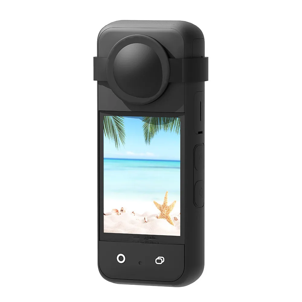 

Мягкий силиконовый защитный чехол с крышкой объектива для Insta360 ONE X3 легкий нескользящий устойчивый к царапинам защитный чехол
