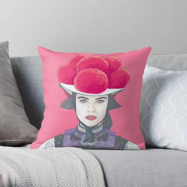 

Black Forest Girl Laura With Bollen Hat Printing Throw Pillow Cover Fashion Cushion Decorative Wedding Pillows not include