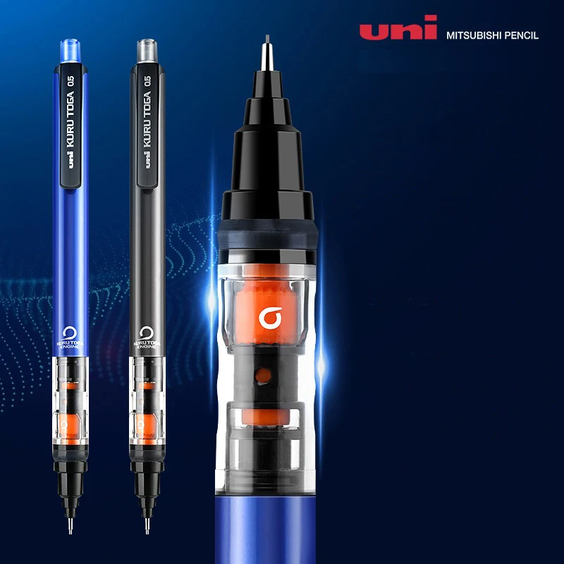 

Uni Mechanical Pencil Kuru Toga 0.5mm M5-452 Low Center Of Gravity Rotation lapicero With Eraser For Office School Students pen