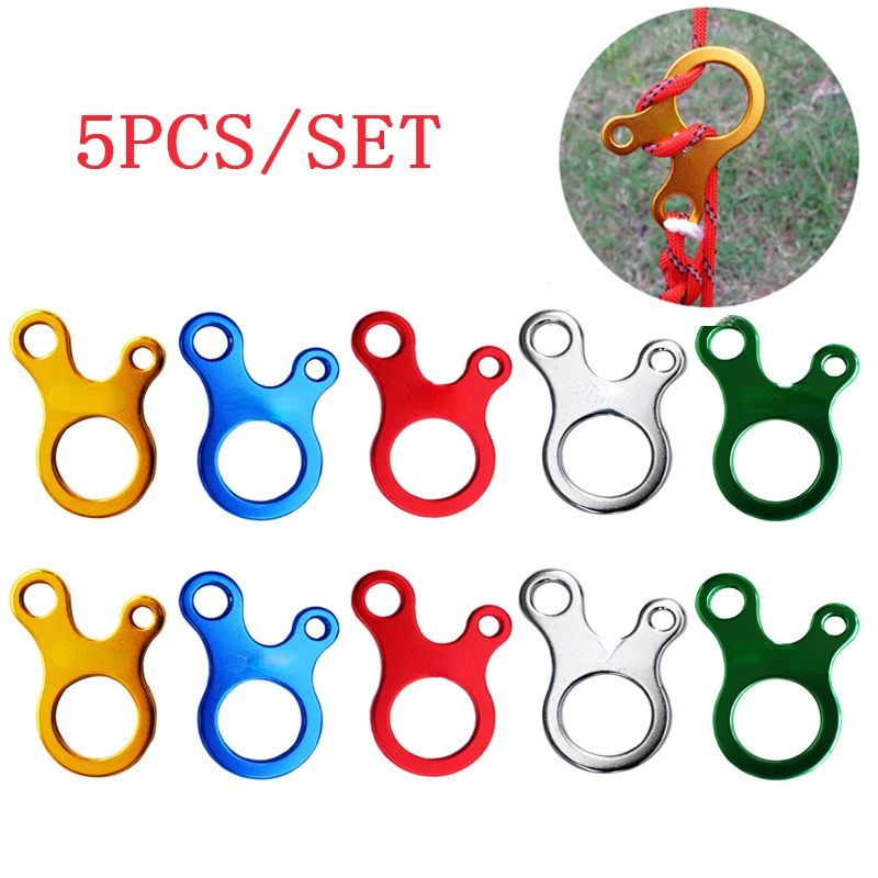 

5PCS camping tent wind rope buckle 3-hole aluminum alloy tent rope anti-skid fastener hook tent accessories, camping equipment