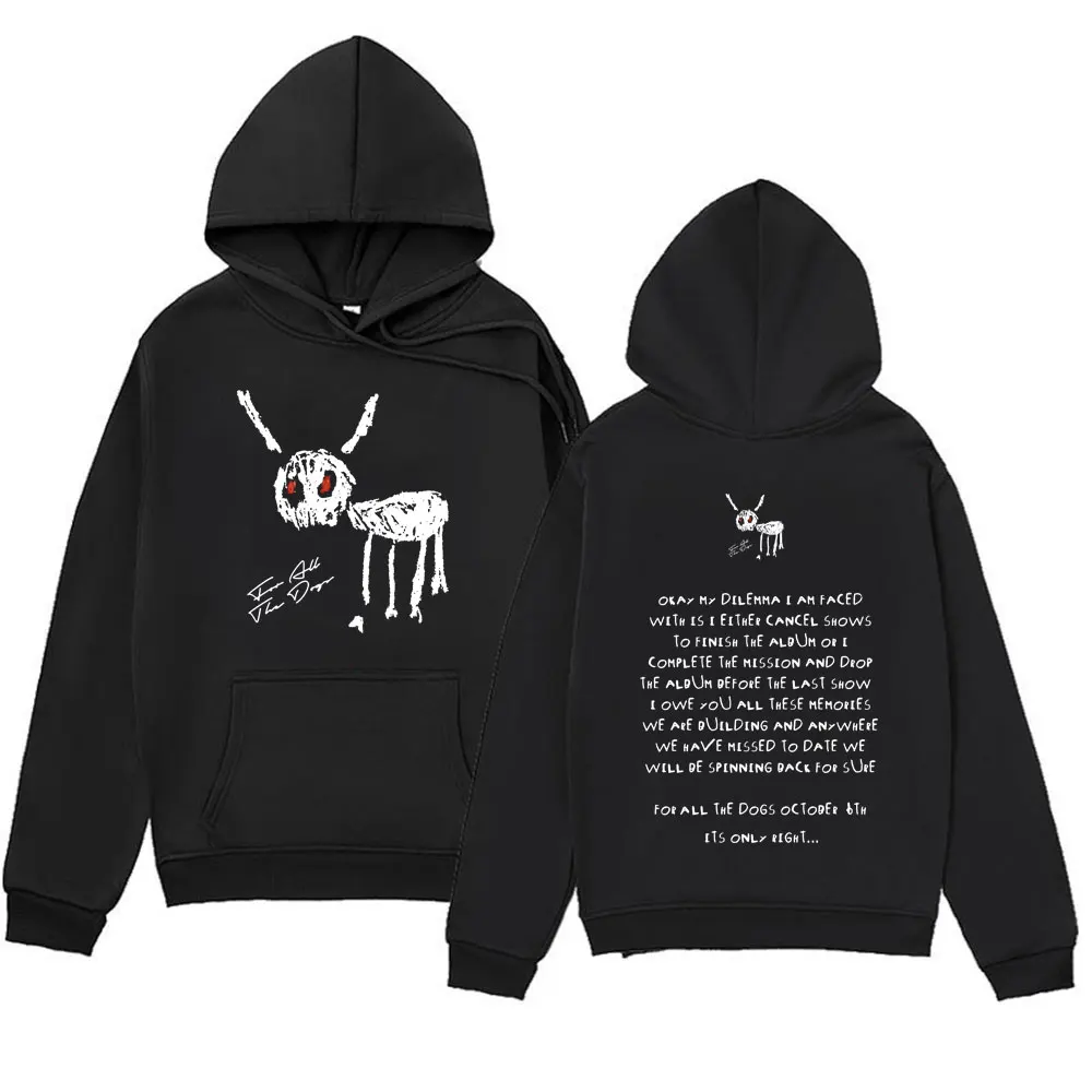 

Популярный пуловер с принтом рэпера Дрейка для всех собак, модная винтажная толстовка с капюшоном для мужчин и женщин, толстовка в стиле хип-хоп большого размера, уличная одежда