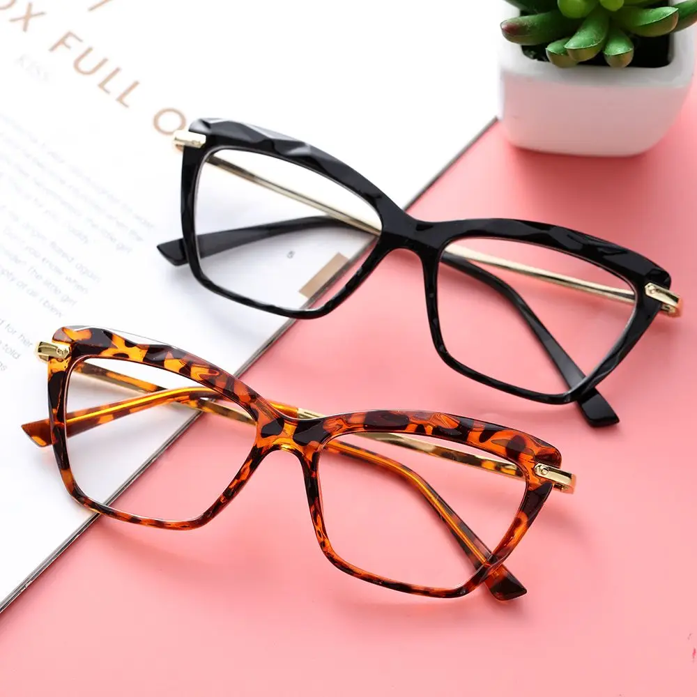 

Myopia Glasses Transparent Women's Eyeglass Frame Square Glasses Frame Faceted Crystal Eyeglasses Cat Eye Glasses Frame