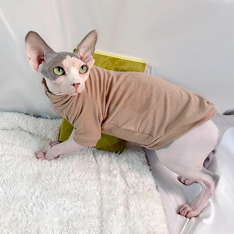 

Одежда для кошек Sphynx, детская одежда из мягкого хлопка на осень и зиму, котенок, одежда для маленьких собак, костюм для Корниша, Devon, кота, безв...