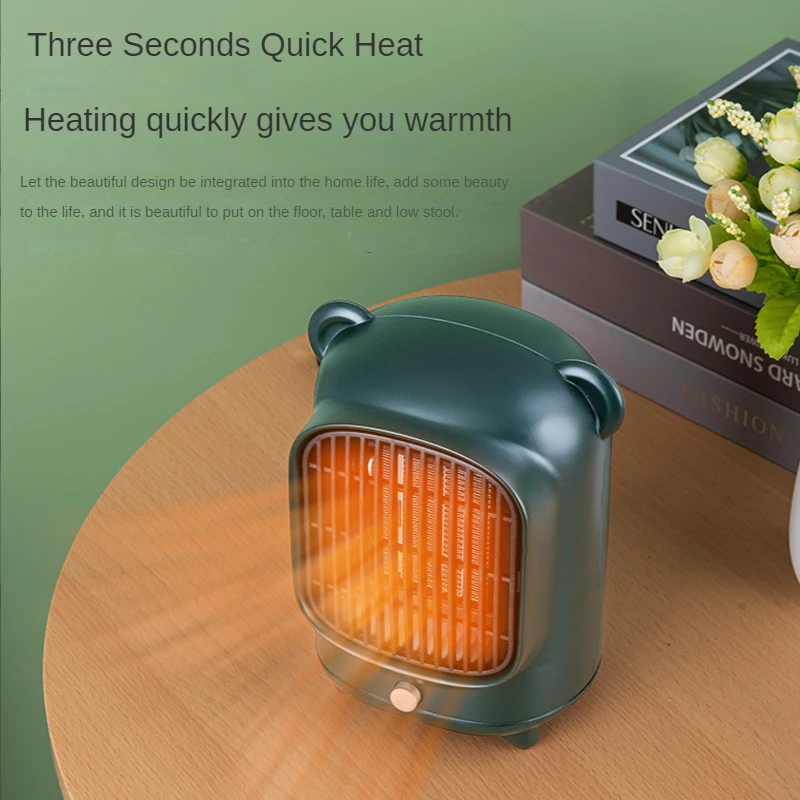 

Heater Cartoon 100~200V Portable Handy 500W Mini Heater Living Room Warm Fan PTC Ceramic Warmer Household Electric Space Heaters