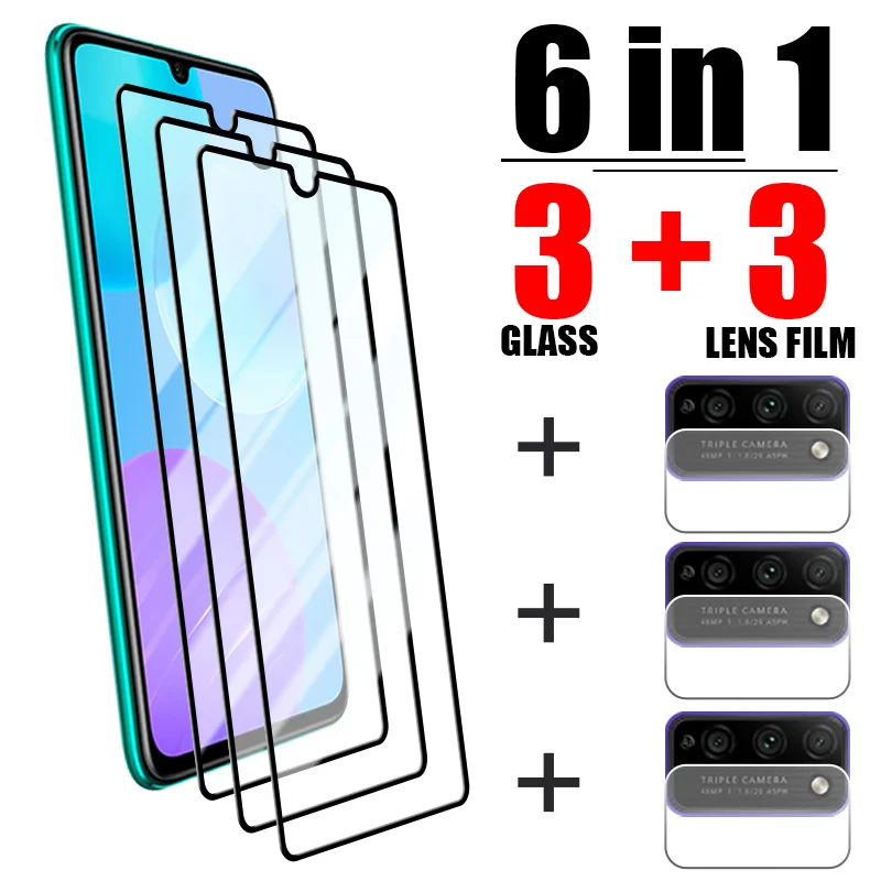 

Защитное стекло 6 в 1 для Honor 50 30 20 10 9 8 Lite, пленка для объектива камеры Honor 8 8A Pro 9C 8C 9X Premium 8X 30i 20i 10i, стекло