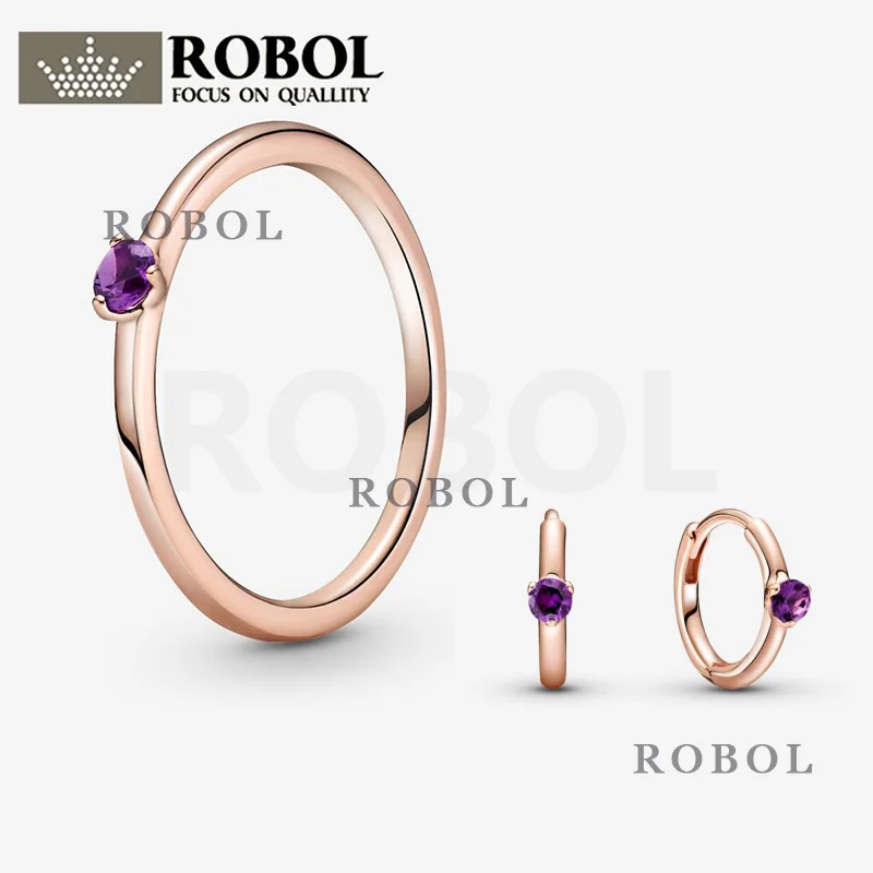 

High-quality new s925 sterling silver boutique earrings, rose gold plated with zircons, simple and elegant, suitable for parties