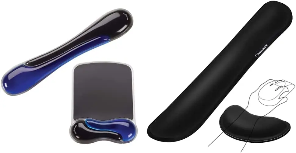 

Duo Gel Mouse & Keyboard Wrist Rest Bundle, Blue (K52920WW) & Gimars Upgrade Enlarge Gel Memory Foam Set Keyboard Wrist