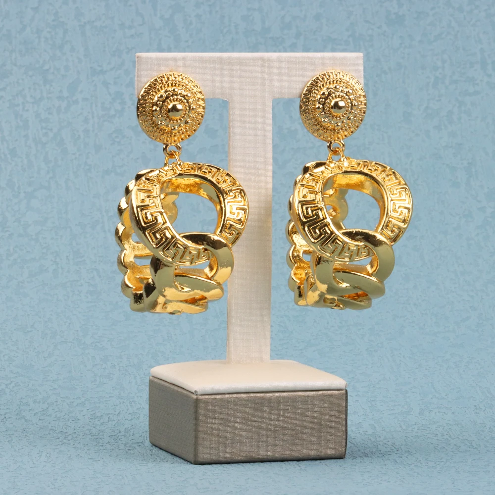 

Fashion Copper New Design Hoop Earrings For Women High Quality Large Style Stereoscopic Classic Party Gift