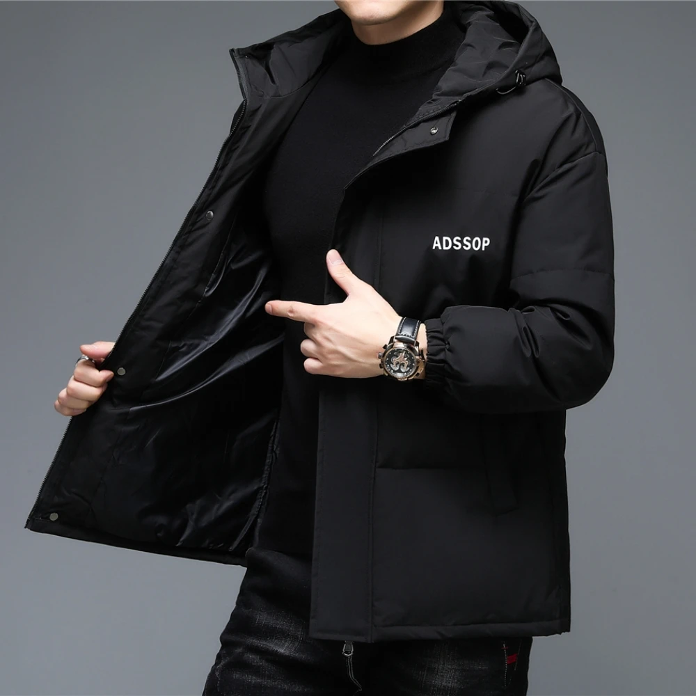 COODRONY Brand Winter Hooded Coats 90% White Duck Down Jacket Men Clothing Fashion Casual Windbreaker Thick Warm Overcoat Z8160