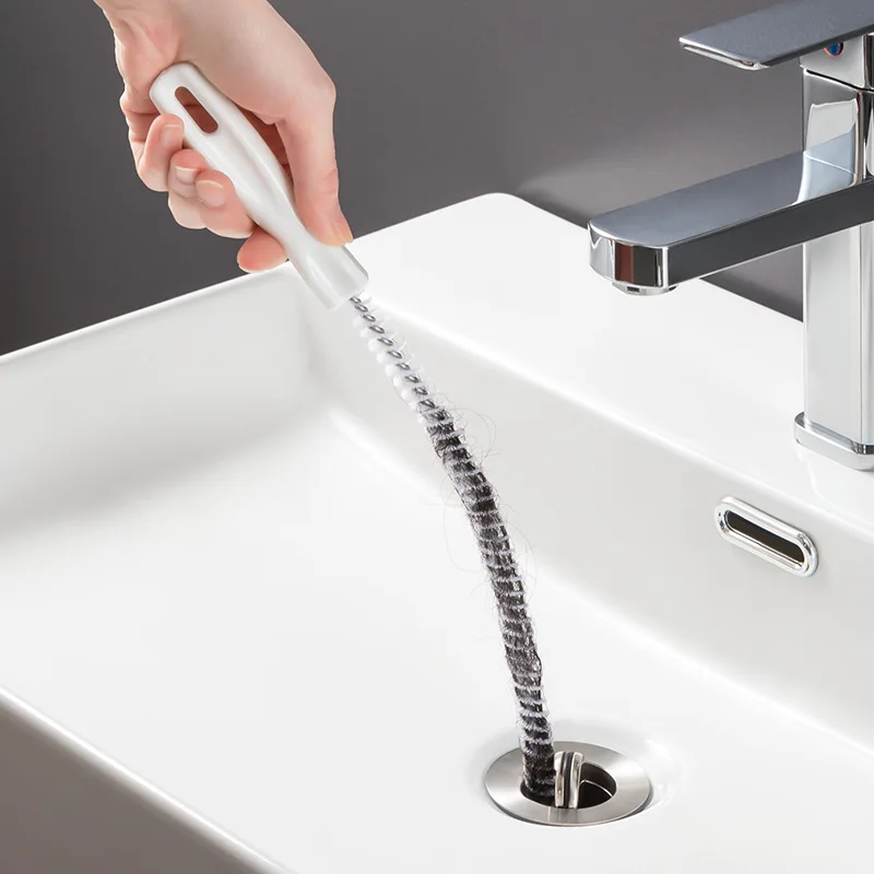

Pipe Dredging Brush Bathroom Hair Sewer Sink Cleaning Brush Drain Cleaner Flexible Cleaner Clog Plug Hole Remover Tool