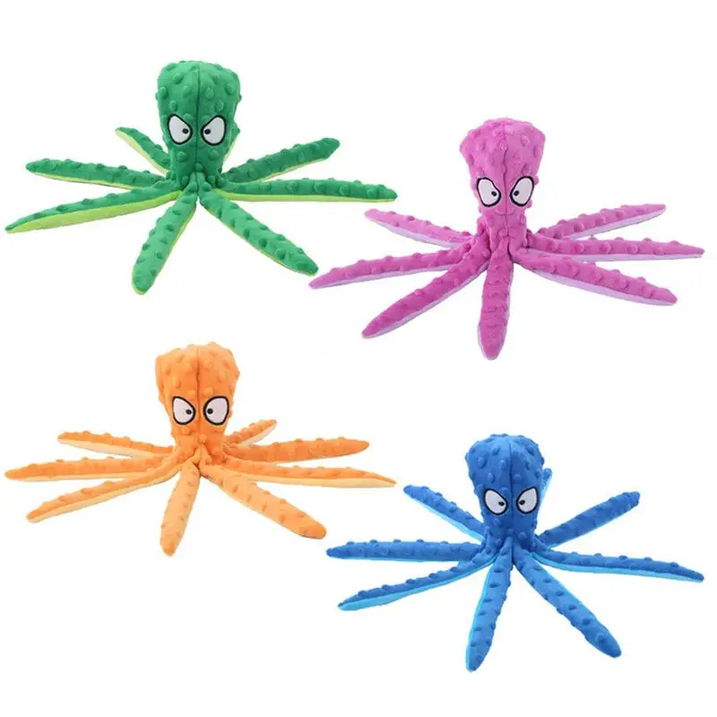 

8 Legs Octopus Dog Toys Outdoor Play Interactive Squeaky Dogs Toy Sounder Sounding Interactive Chew Bite Simply Tooth Toy