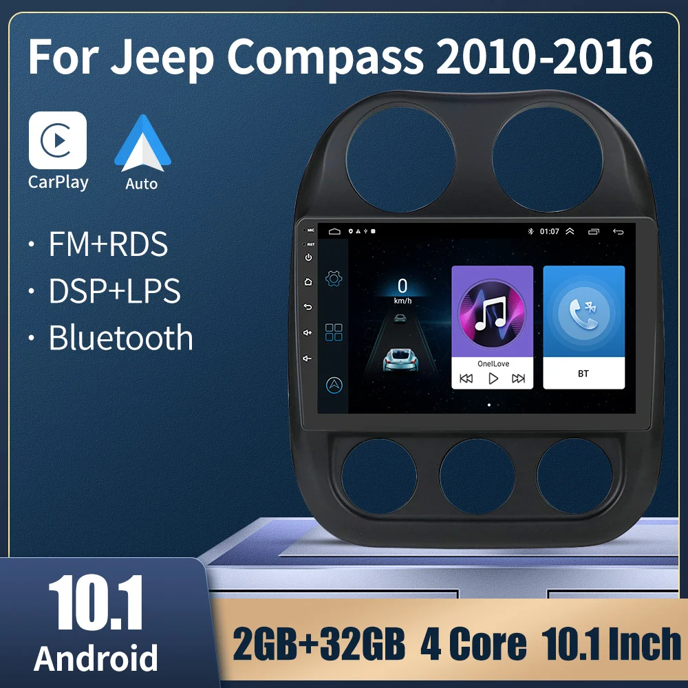 

Автомагнитола 2 Din для Jeep Compass Patriot 2010-2016, автомобильный стерео Мультимедийный видеоплеер, головное устройство, навигация GPS DSP IPS CarPlay