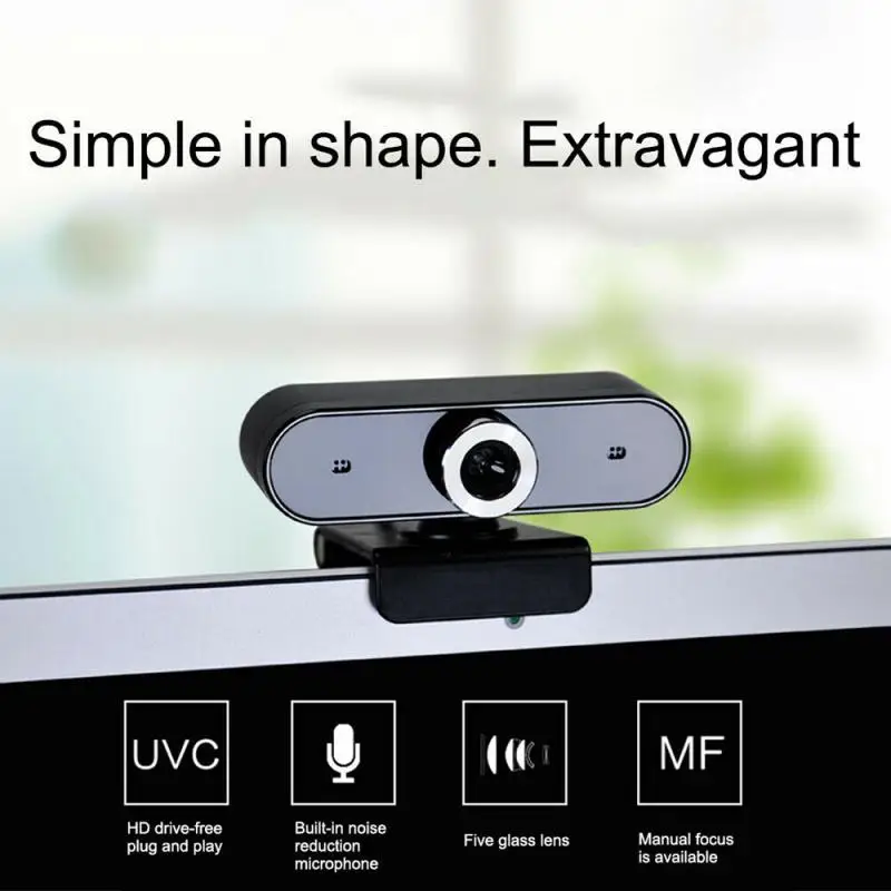 

Plug And Play Computer Camera Noise Reduction Full Hd Desktop Pc Video Calling Webcam 30 Fps Web Cam Live Streaming Clear Call.