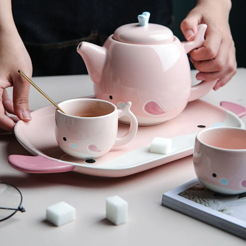 Чайный горшок чайный набор милая Ручная работа в виде животных Цветная