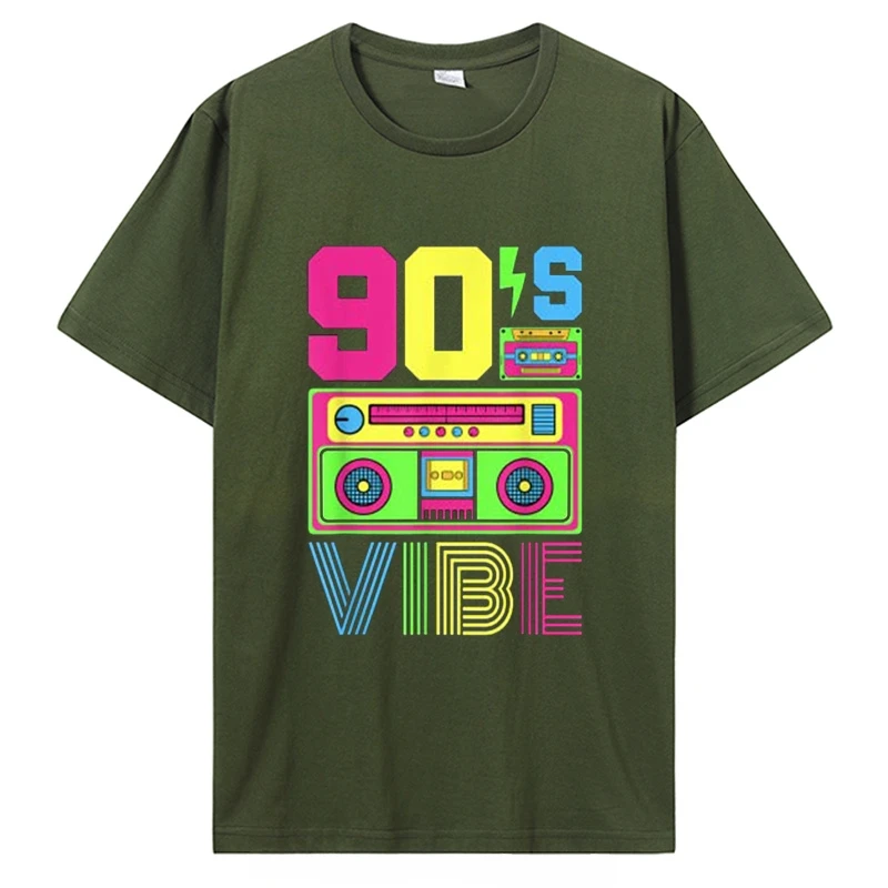 90-х Vibe 1990 Стиль Мода 90 тема наряд Nineties костюм футболка Забавный Графический Топ