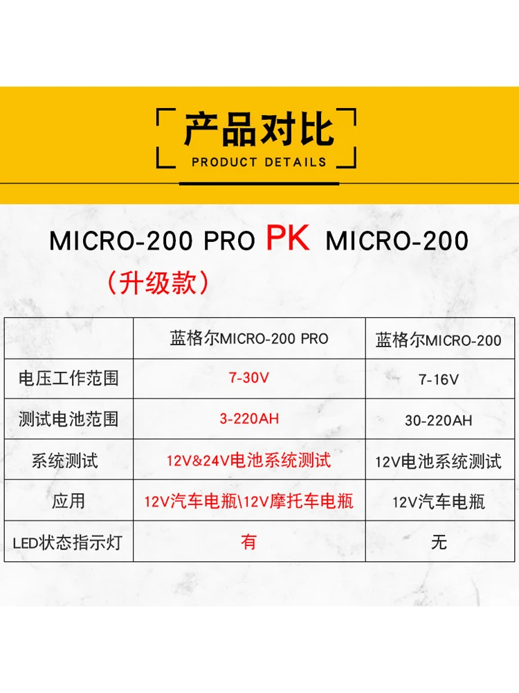 Датчик внутреннего сопротивления аккумулятора мотоцикла 200PRO