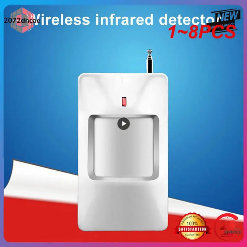 

1~8PCS 433MHz Wireless Infrared detector PIR Motion Sensor for GSM/PSTN Auto Dial Home Security Alarm System