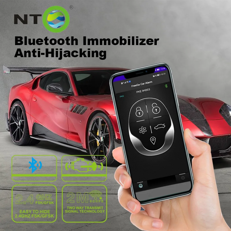Фото Безопасность автомобиля DC12V Power Smart Auto Start Stop BT Иммобилайзер Система защиты от храпа Автомобильная сигнализация NT-IM003 №2