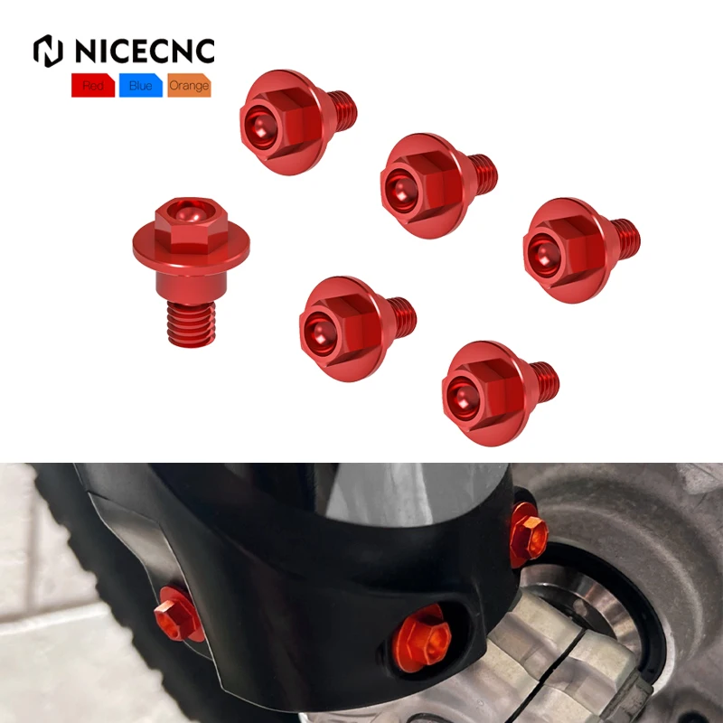 

Motorcycle 6PCS M6*12 Front Fork Guard Bolt Screw For GasGas EX EC MC 125-300 EXF ECF MCF 250-450 2021-2022 KTM Husqvarna Yamaha