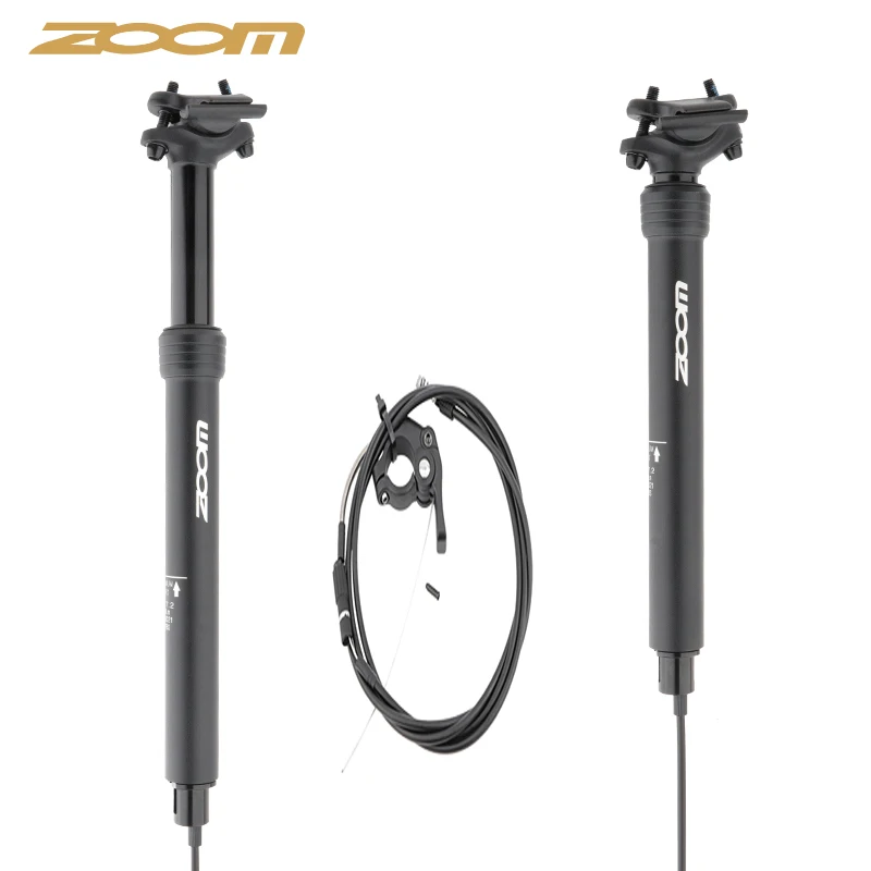 

ZOOM 27.2 28.6 30.8 31.6.33.9mm Mountain bike Seat Post bicycle Dropper Seatpost Hydraulic Lifting Innternal Wire 80mm Stroke