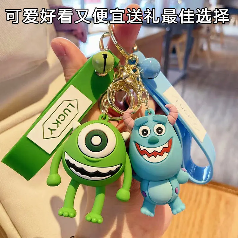 

Disney Monsters, Inc. Keychain Mike Wazowski Sullivan Anime Action Figures Big-eyed Monster Creative Backpack Pendant Key Ring