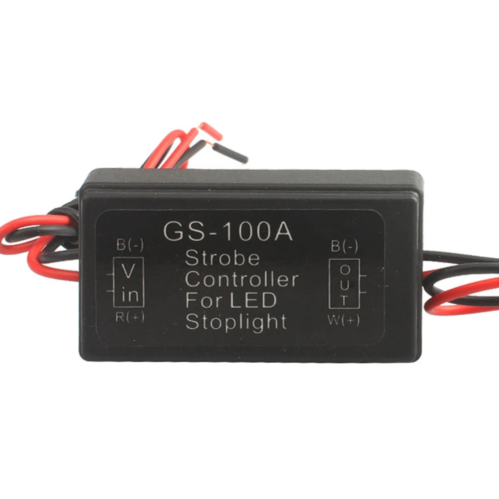 

Модуль контроллера вспышки стоп-сигнала GS-100A, контроллер вспышки, модуль мигалки для автомобиля, светодиодный стоп-сигнал, лампа 12 В