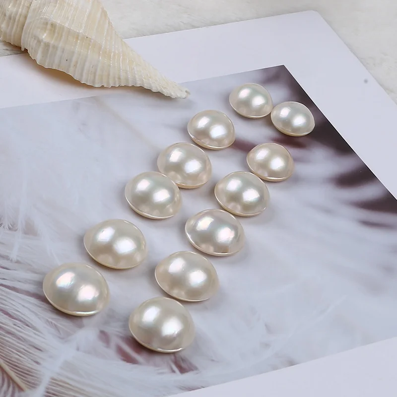 

Natural delicate white various shape japan seawater mabe shell pearl charms