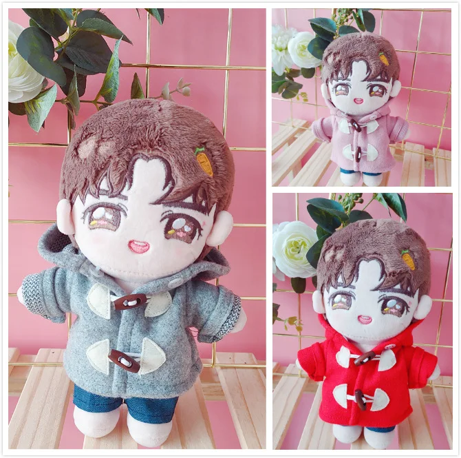 

20CM Doll Clothes Hoodie Clothes +Shorts Outfit Plush Dress Up Doll Accessories Generation Korea Kpop EXO idol Dolls Gift Toys