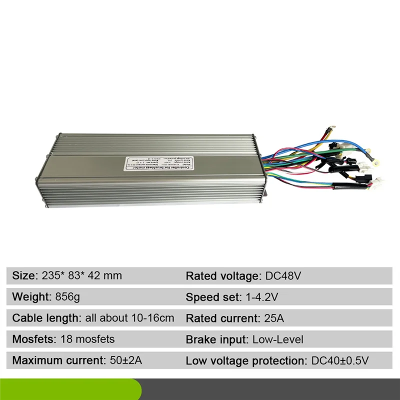 Контроллер электровелосипеда 48V 1000W/1500W/2000W/3000W квадратная волна с