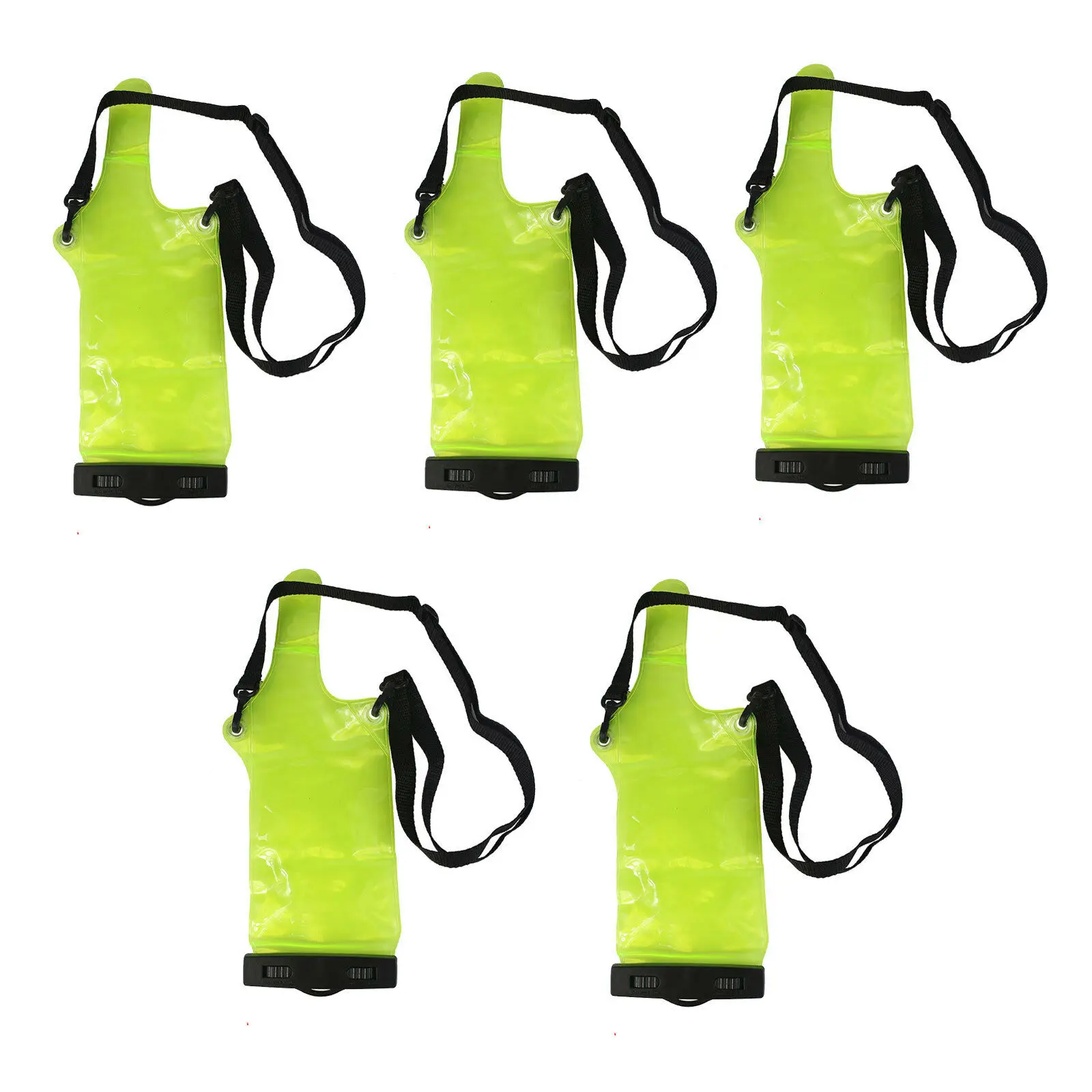 

5 шт., водонепроницаемые зеленые чехлы для раций, 36 х11 см