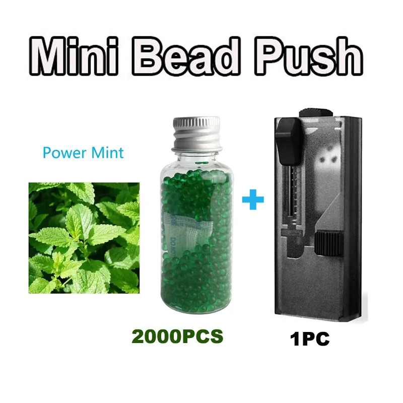 

2000 DIY Cigarette Beads Mint Black Ice Fresh Fruit Cigarette Explosive Beads Multifunction Portable Push Machine Smoking Gadget