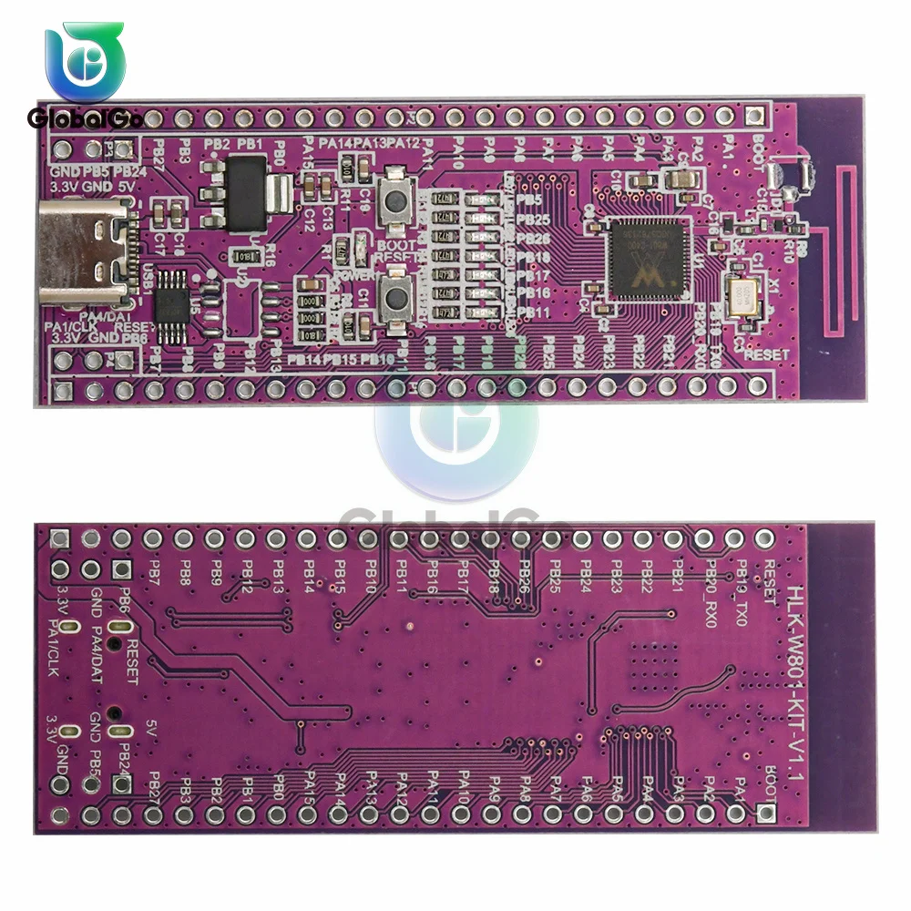 

W801 микроконтроллер 240 МГц, 32 бит, Wi-Fi, Bluetooth, Двухрежимная плата разработки, QFN-56 C400 SoC MCU, разработка чипа, низкая мощность