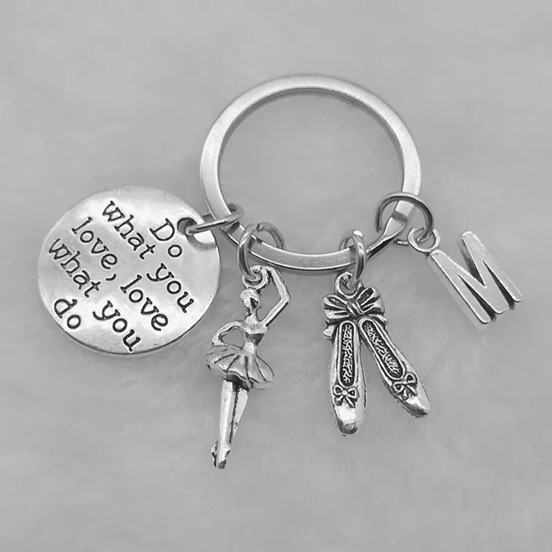 

Do What You Love Dancers Shoes Ballet Key Chains, keyring,Silver Color, Women Jewelry Man Accessory Pendant Fashion Gift