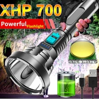 500000lm powerful led flashlight p700 tactical flash light long range 1000m torch waterproof camping hand light usb rechargeable