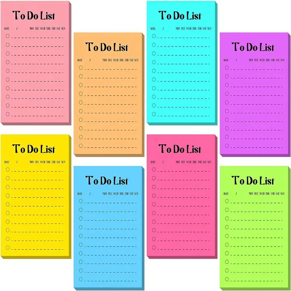 

50 Sheets/Book Daily Weekly Month Planner Shopping Check List Portable Memo Pad To Do List Sticky Notes School Office Supplies
