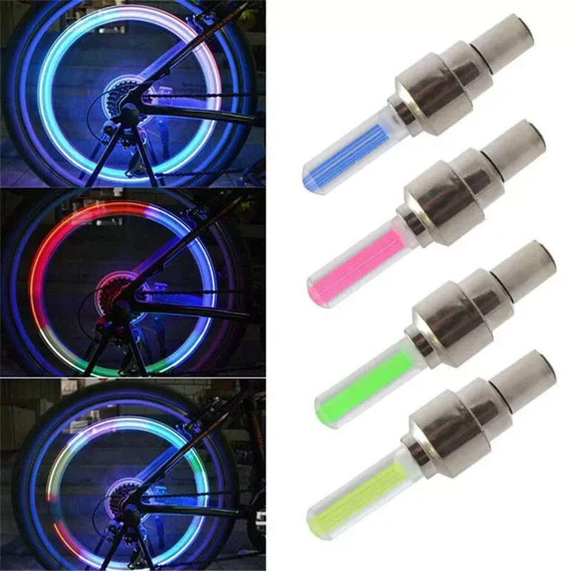 

Motorcycle Tire Valve Light Decor Lamp For Mountain Bike Road Bicycle Scooter Wheel Tyre Valve Stem Cap Cover Lamp Accessories