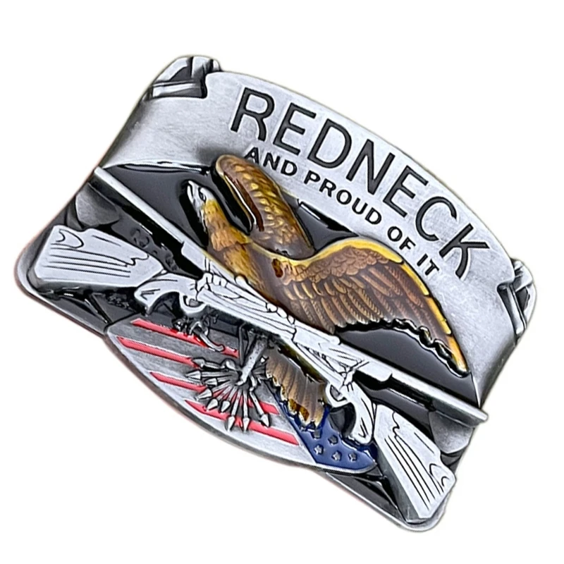 

Vintage Metal Relief Guns&Eagle Shape Belt Buckle Delicate Belt Buckle DIY Waistband Accessories Cowboy Rock Style