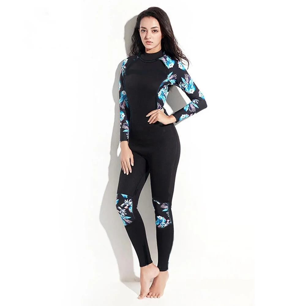 

3mm Women Neoprene Swimsuit Wetsuit Surfing Swimming Diving Suit Triathlon Wet Cold Water Scuba Snorkeling Spearfishing